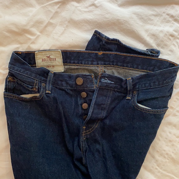 Hollister button front jeans dark navy - Picture 3 of 4